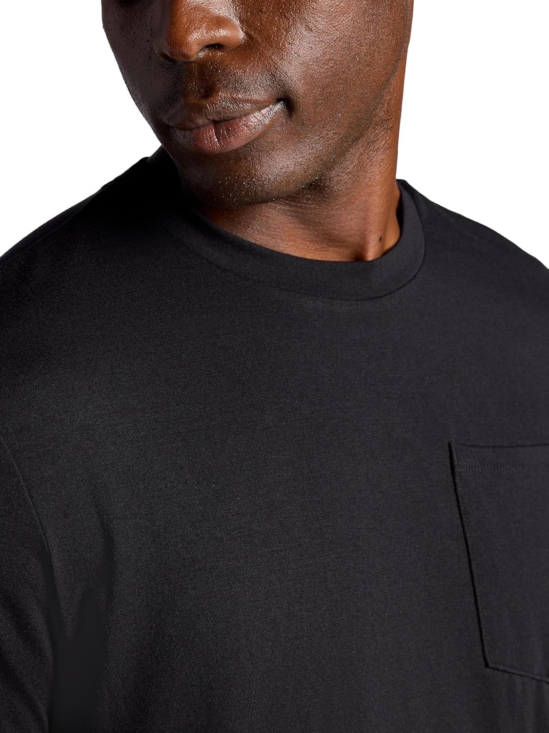 image:imageGaiam Mens Stretch Tech TShirt with Pocket Standard Fit Stretch Midweight MaterialBlack