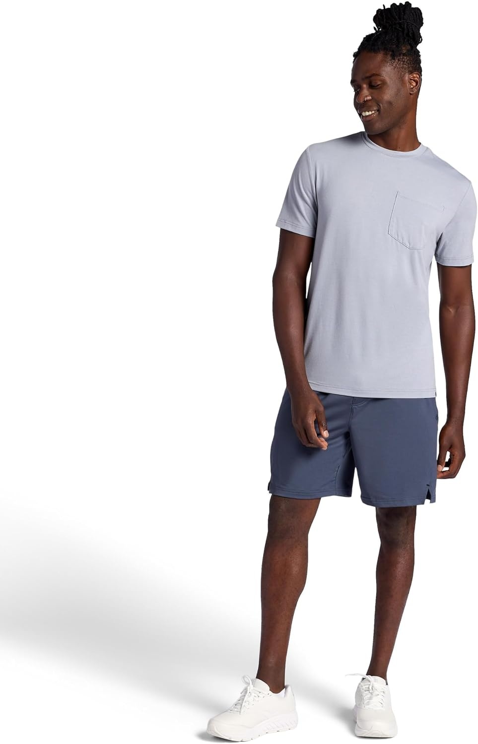 image:imageGaiam Mens Stretch Tech TShirt with Pocket Standard Fit Stretch Midweight MaterialSleet