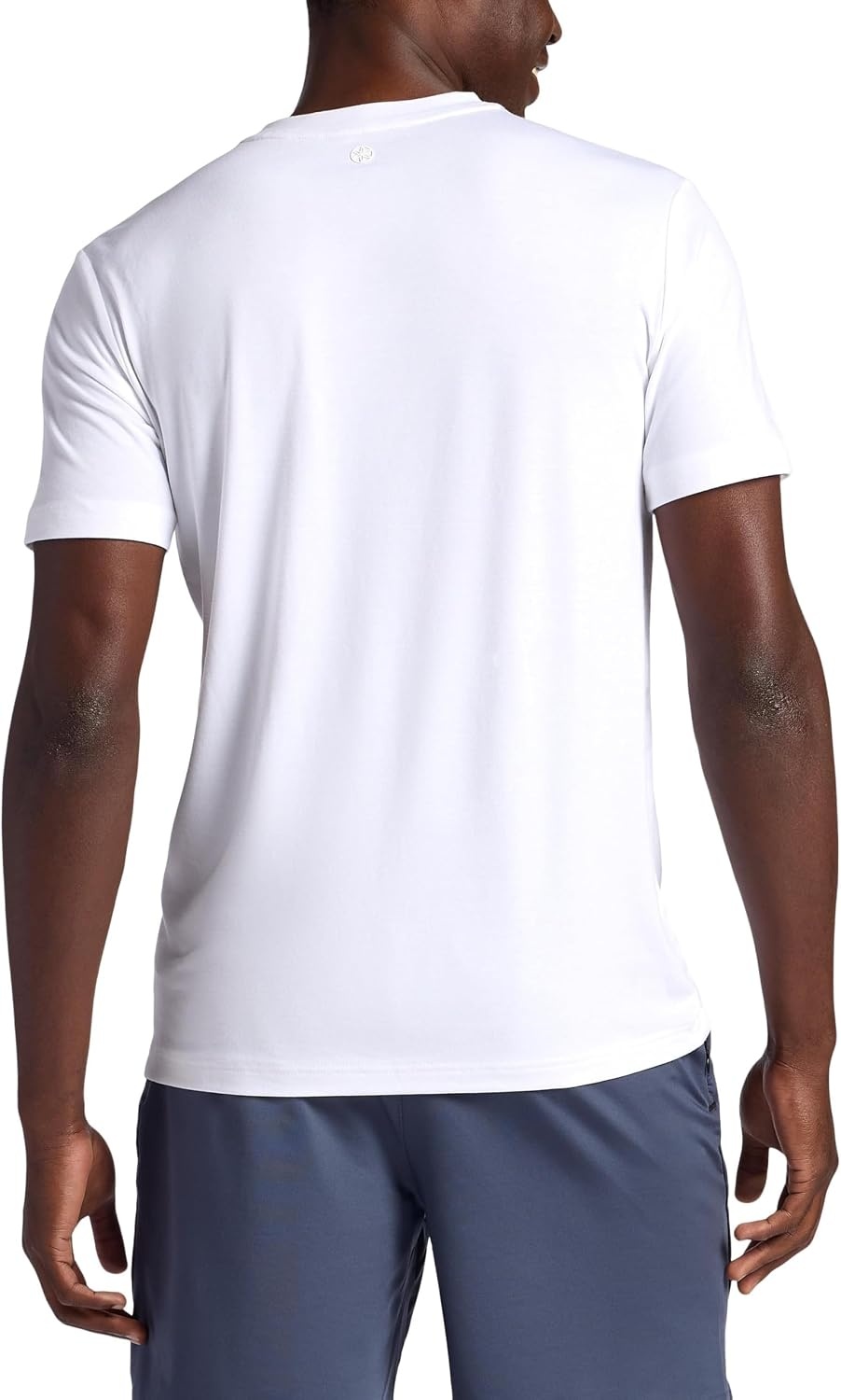 image:imageGaiam Mens Stretch Tech TShirt with Pocket Standard Fit Stretch Midweight MaterialStark White