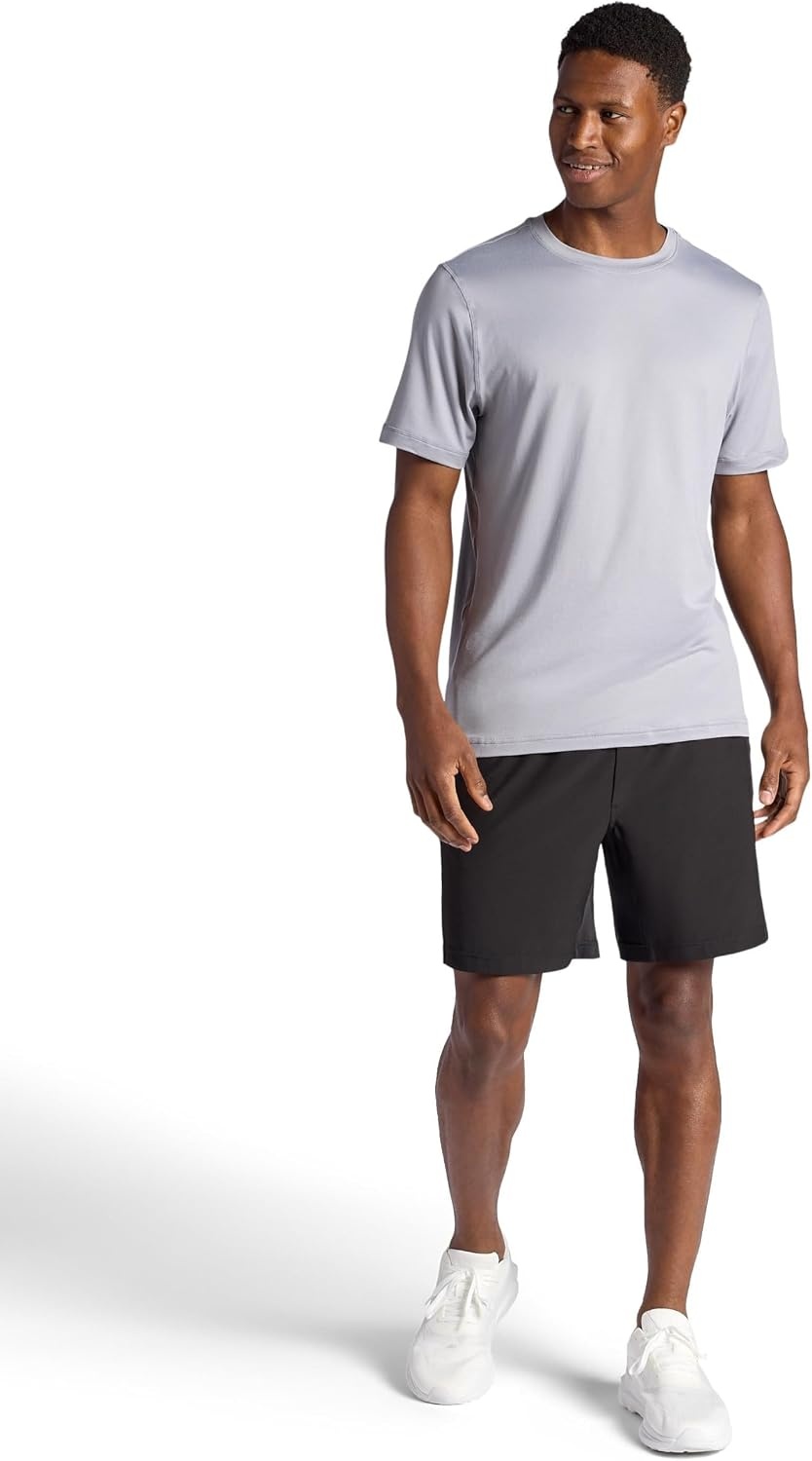 image:imageGaiam Mens Upside 7 Short with Liner Standard Fit Stretch Lightweight Material MoistureWickingBlack