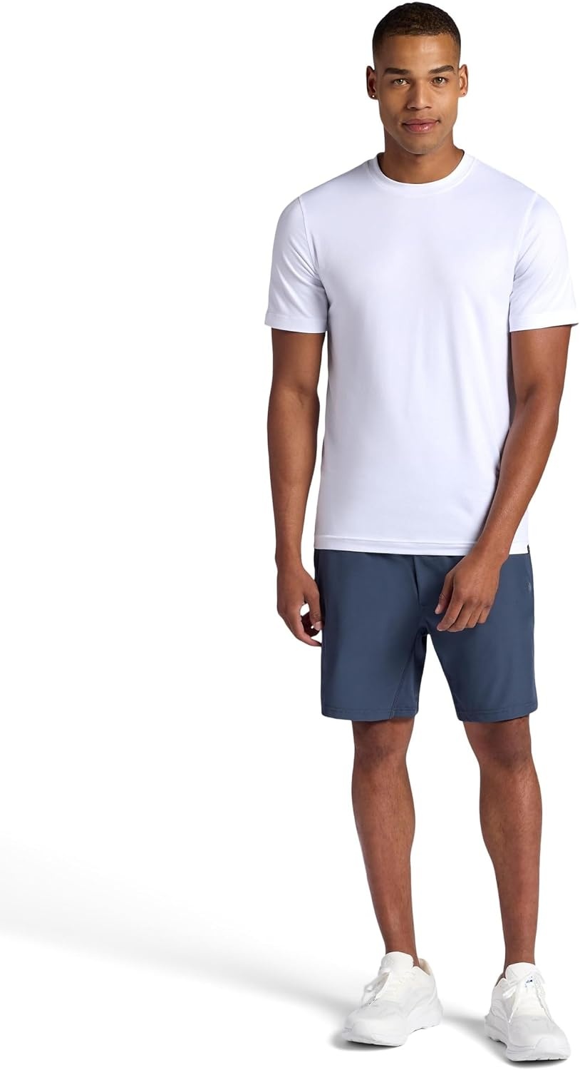 image:imageGaiam Mens Upside 7 Short with Liner Standard Fit Stretch Lightweight Material MoistureWickingCool Grey