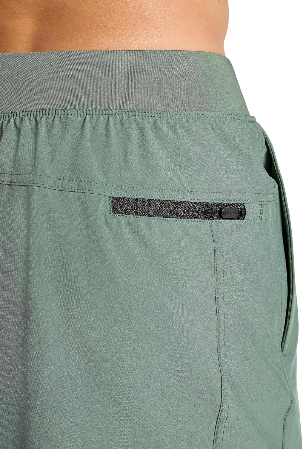 image:imageGaiam Mens Upside 7 Short with Liner Standard Fit Stretch Lightweight Material MoistureWickingDuck Green