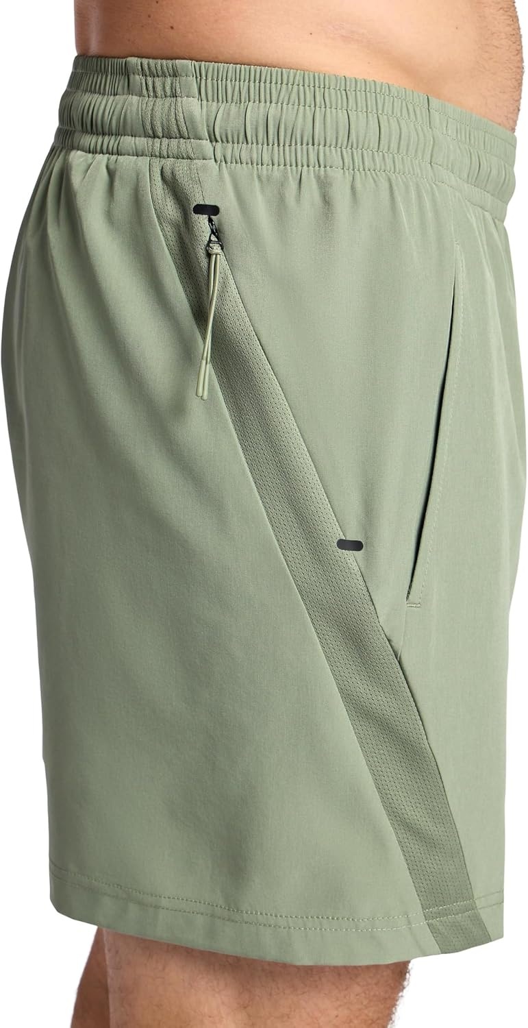 image:imageGaiam Mens Veda 5 Short with Brief Standard Fit Stretch Lightweight MaterialSea Spray