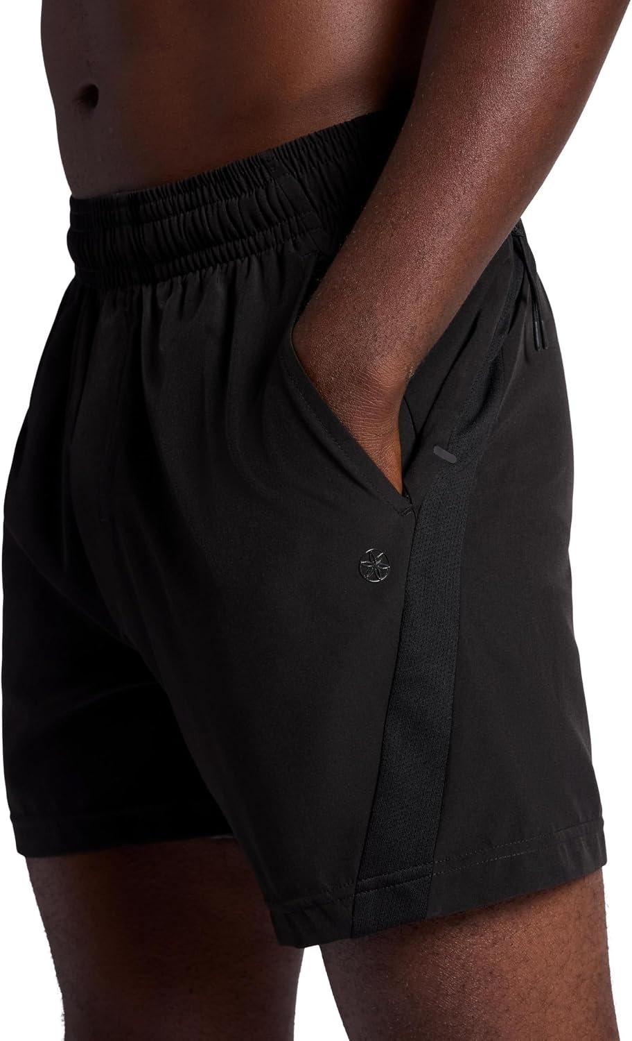 image:imageGaiam Mens Veda Short Standard Fit Stretch Lightweight Material MoistureWickingBlack 5 Inseam