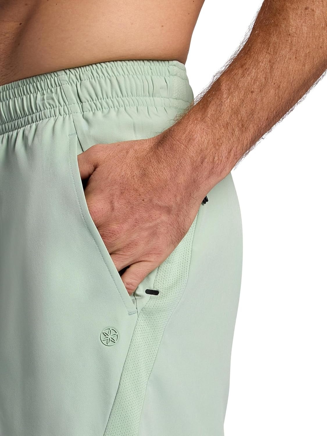 image:imageGaiam Mens Veda Short Standard Fit Stretch Lightweight Material MoistureWickingDusty Green 7 Inseam
