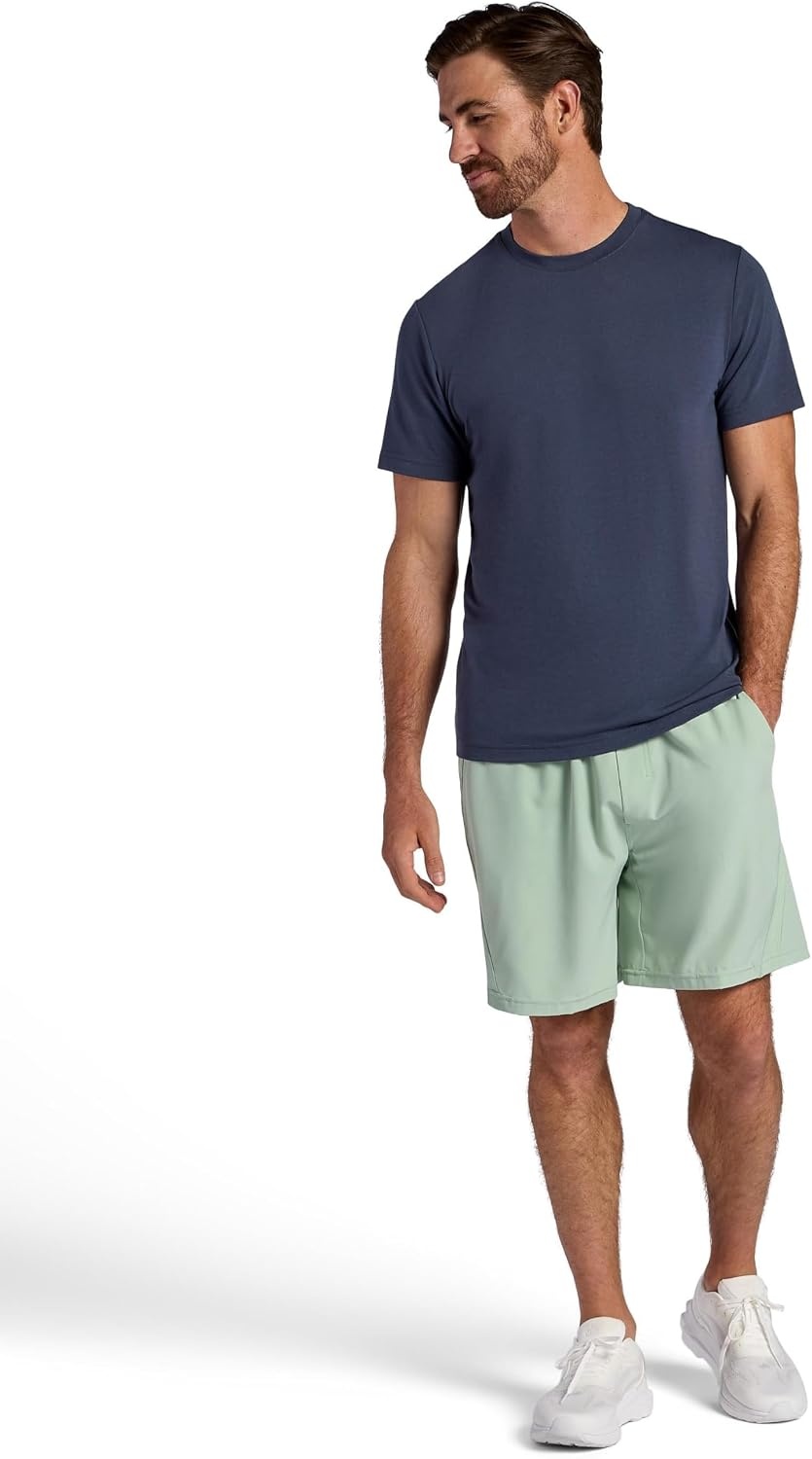 image:imageGaiam Mens Veda Short Standard Fit Stretch Lightweight Material MoistureWickingDusty Green 7 Inseam
