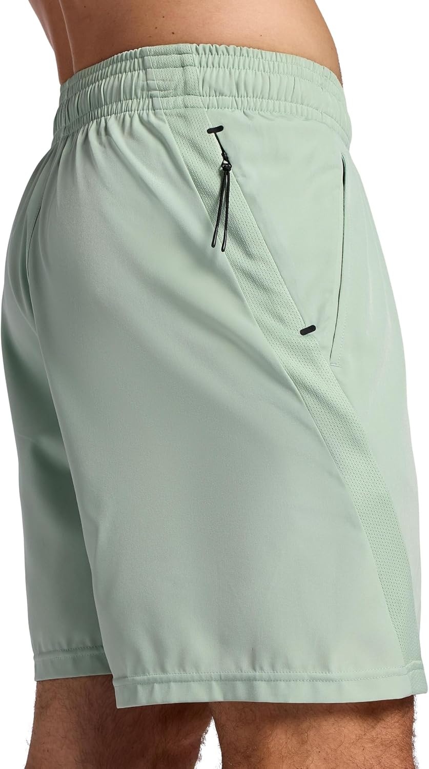 image:imageGaiam Mens Veda Short Standard Fit Stretch Lightweight Material MoistureWickingDusty Green 7 Inseam