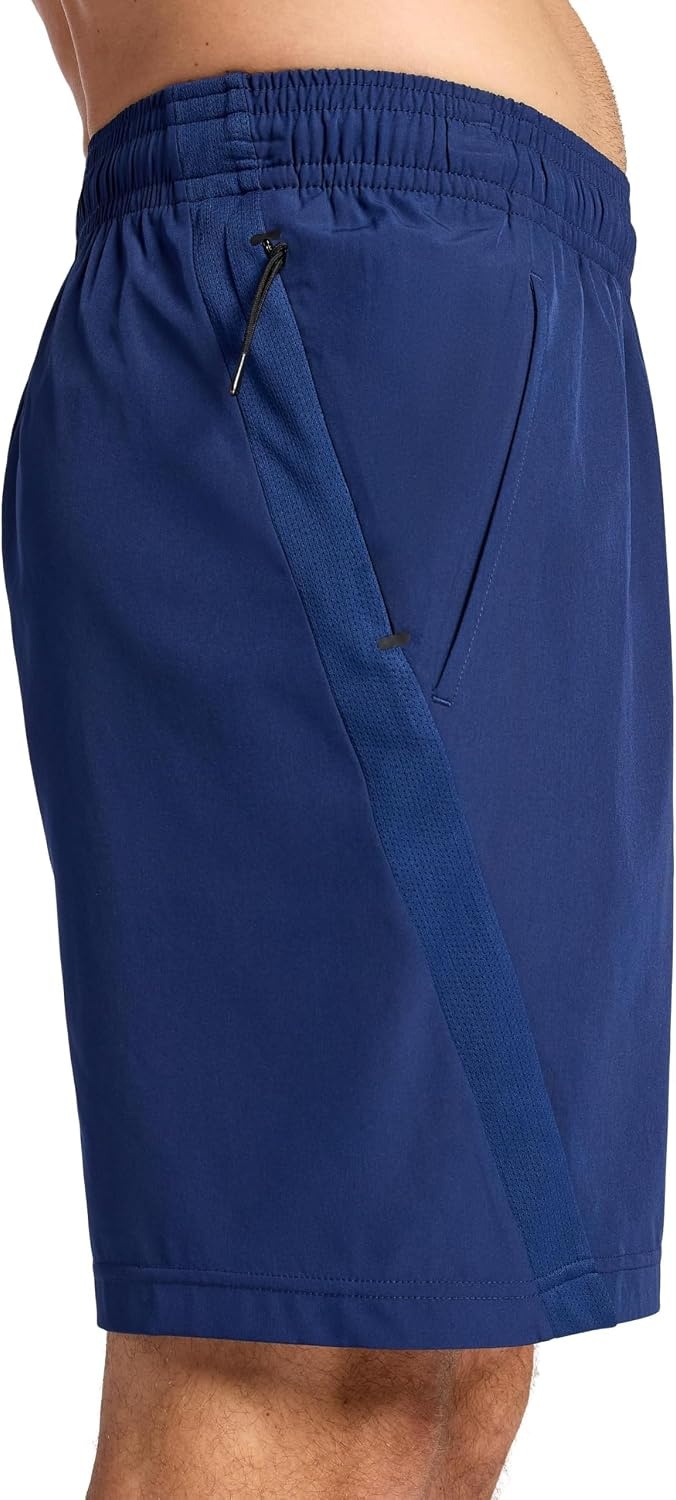 image:imageGaiam Mens Veda Short Standard Fit Stretch Lightweight Material MoistureWickingMedieval Blue 7 Inseam