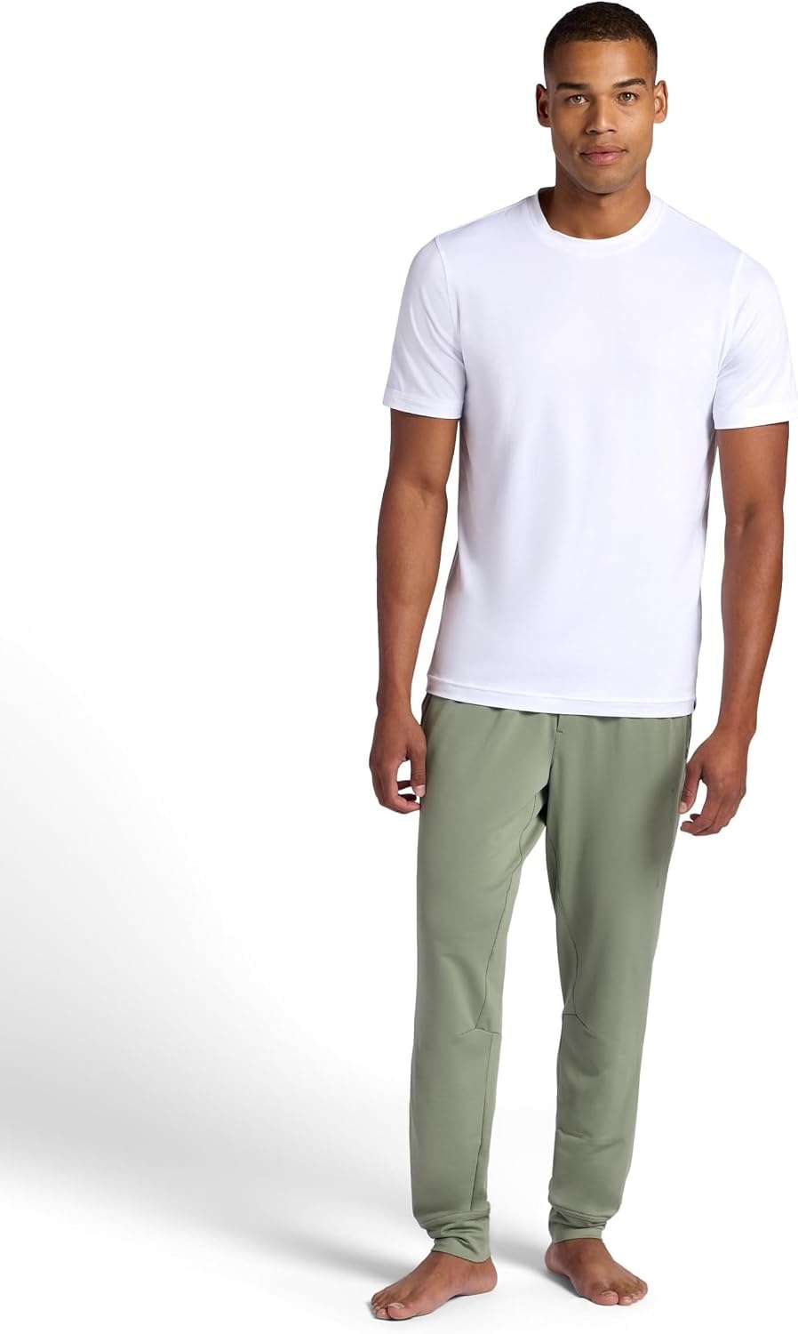 image:imageGaiam Mens Zen Flex Jogger Standard Fit 30 Inseam Stretch Midweight MaterialSea Spray