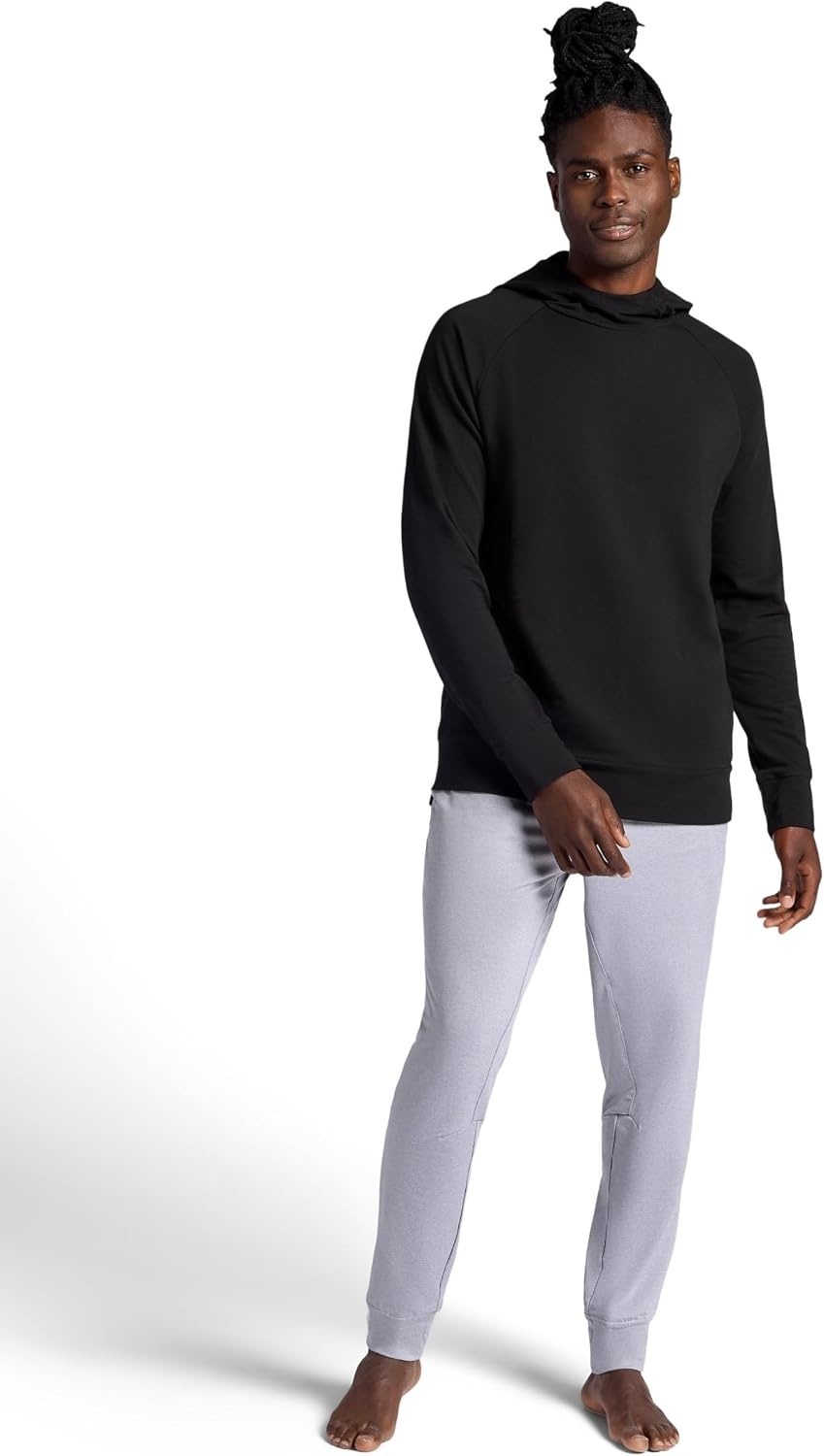 image:imageGaiam Mens Zen Flex Jogger Standard Fit 30 Inseam Stretch Midweight MaterialSleet Heather