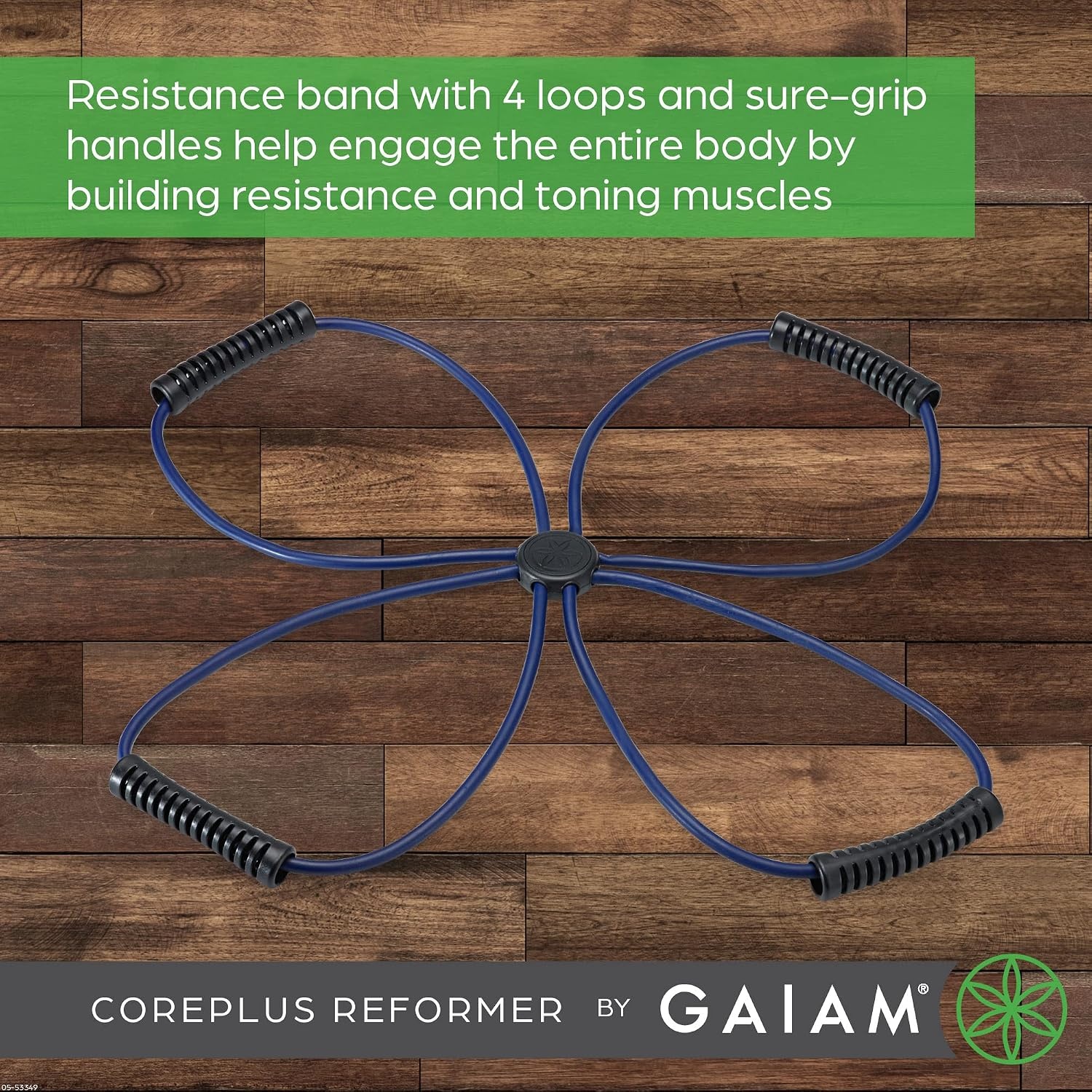 image:imageGaiam Pilates Coreplus Reformer Resistance Band Kit Home Fitness Equipment for Total Body Workout Helps to Target Muscles Tone and Build Resistance Comfort Grips Includes Digital Workout1 EA