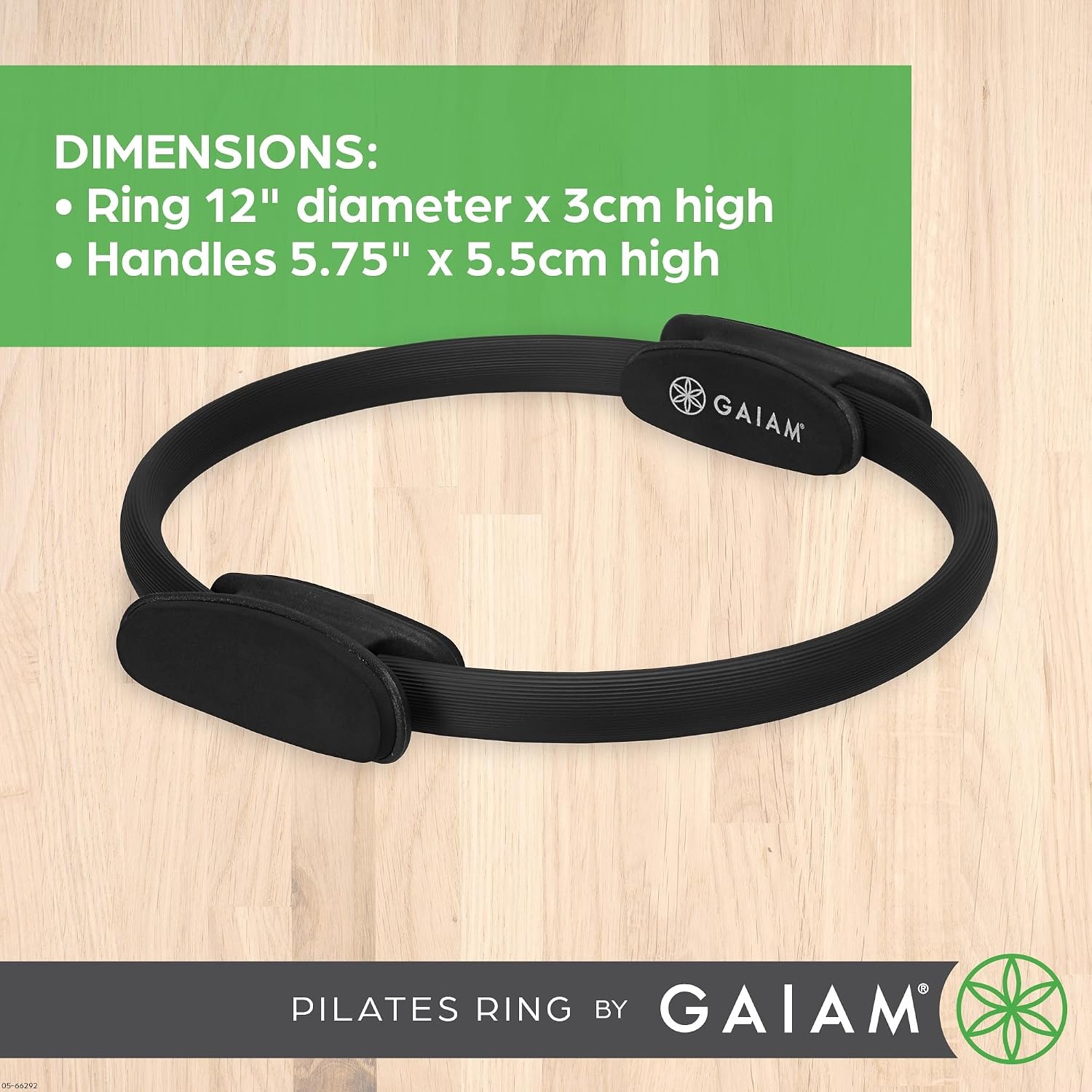 image:imageGaiam Pilates Ring Fitness Circle Toning Arms Legs amp Core 15 Magic Circle Foam Padded Handles Lightweight amp Flexible Home amp Studio Includes Exercise GuideBlack