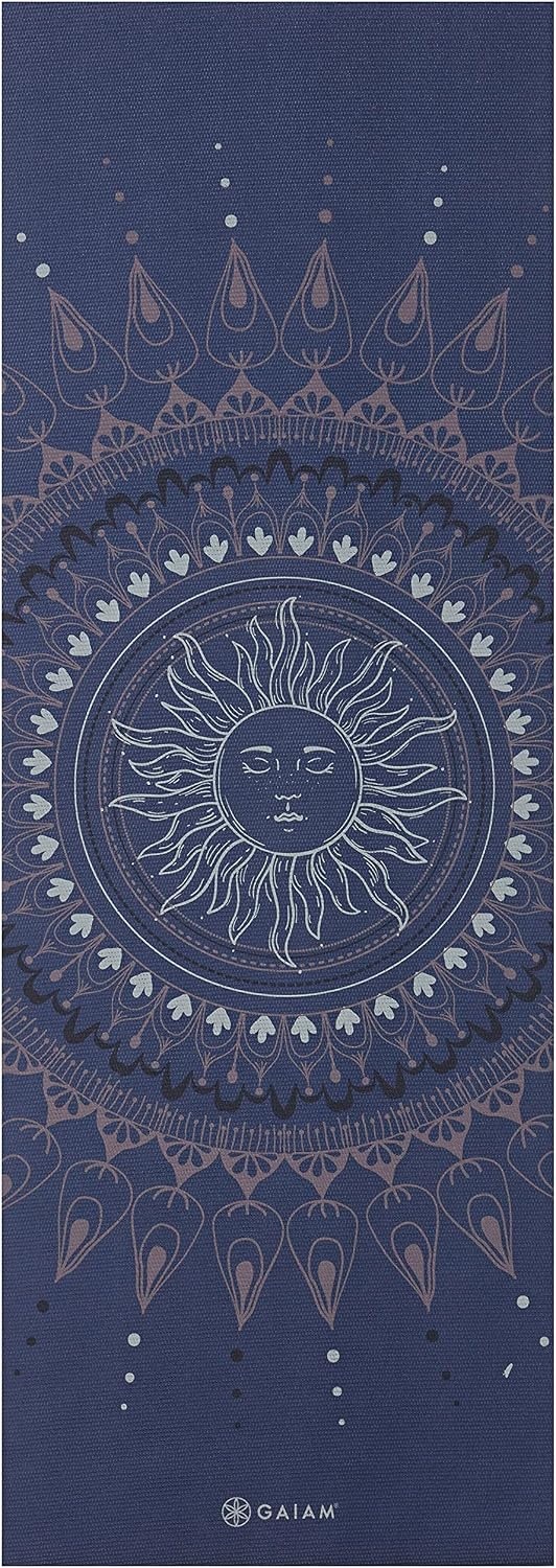image:imageGaiam Premium Yoga Mat 6mm Thick Print Mat Premium 6mm thick cushioning for joint support Nonslip print design for yoga Pilates amp floor workoutsHere Now