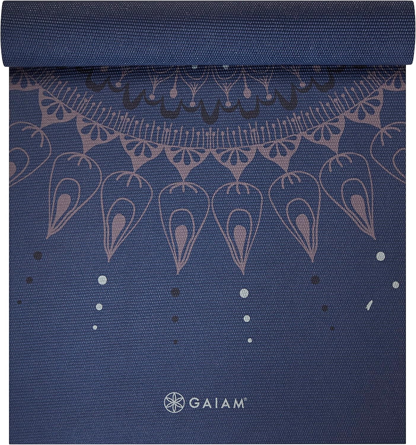 image:imageGaiam Premium Yoga Mat 6mm Thick Print Mat Premium 6mm thick cushioning for joint support Nonslip print design for yoga Pilates amp floor workoutsHere Now