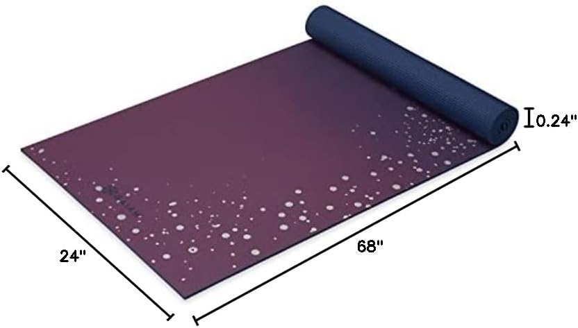 image:imageGaiam Premium Yoga Mat 6mm Thick Print Mat Premium 6mm thick cushioning for joint support Nonslip print design for yoga Pilates amp floor workoutsSublime Sky