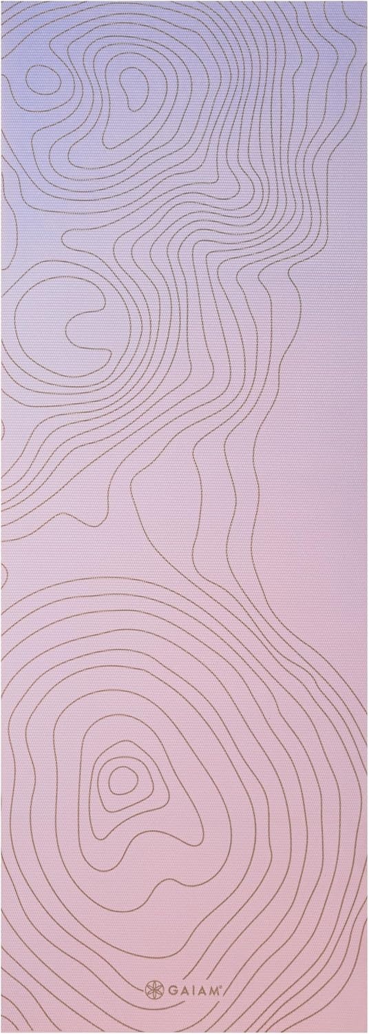 image:imageGaiam Premium Yoga Mat 6mm Thick Print Mat Premium 6mm thick cushioning for joint support Nonslip print design for yoga Pilates amp floor workoutsTopo Sherbet