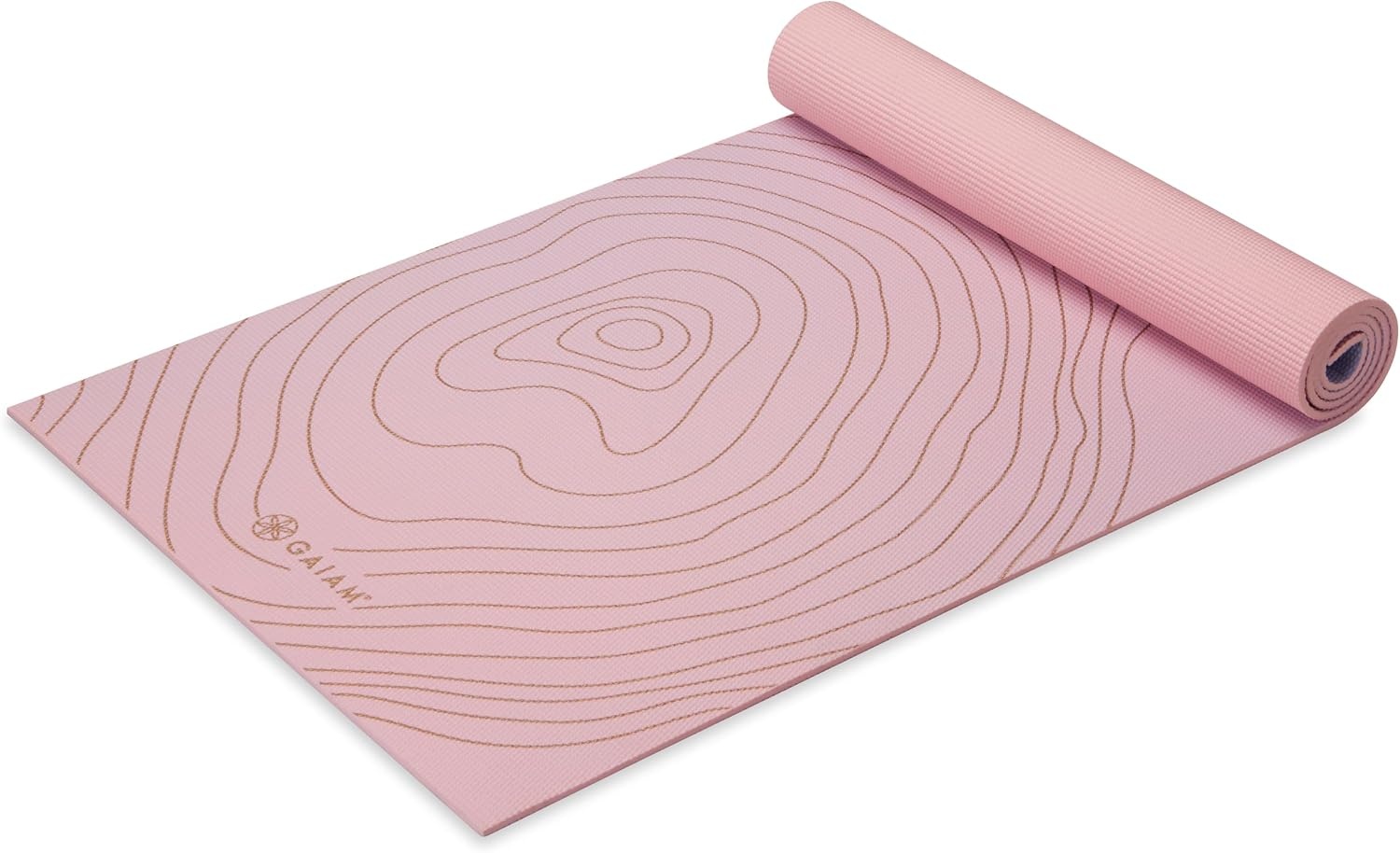 image:imageGaiam Premium Yoga Mat 6mm Thick Print Mat Premium 6mm thick cushioning for joint support Nonslip print design for yoga Pilates amp floor workoutsTopo Sherbet