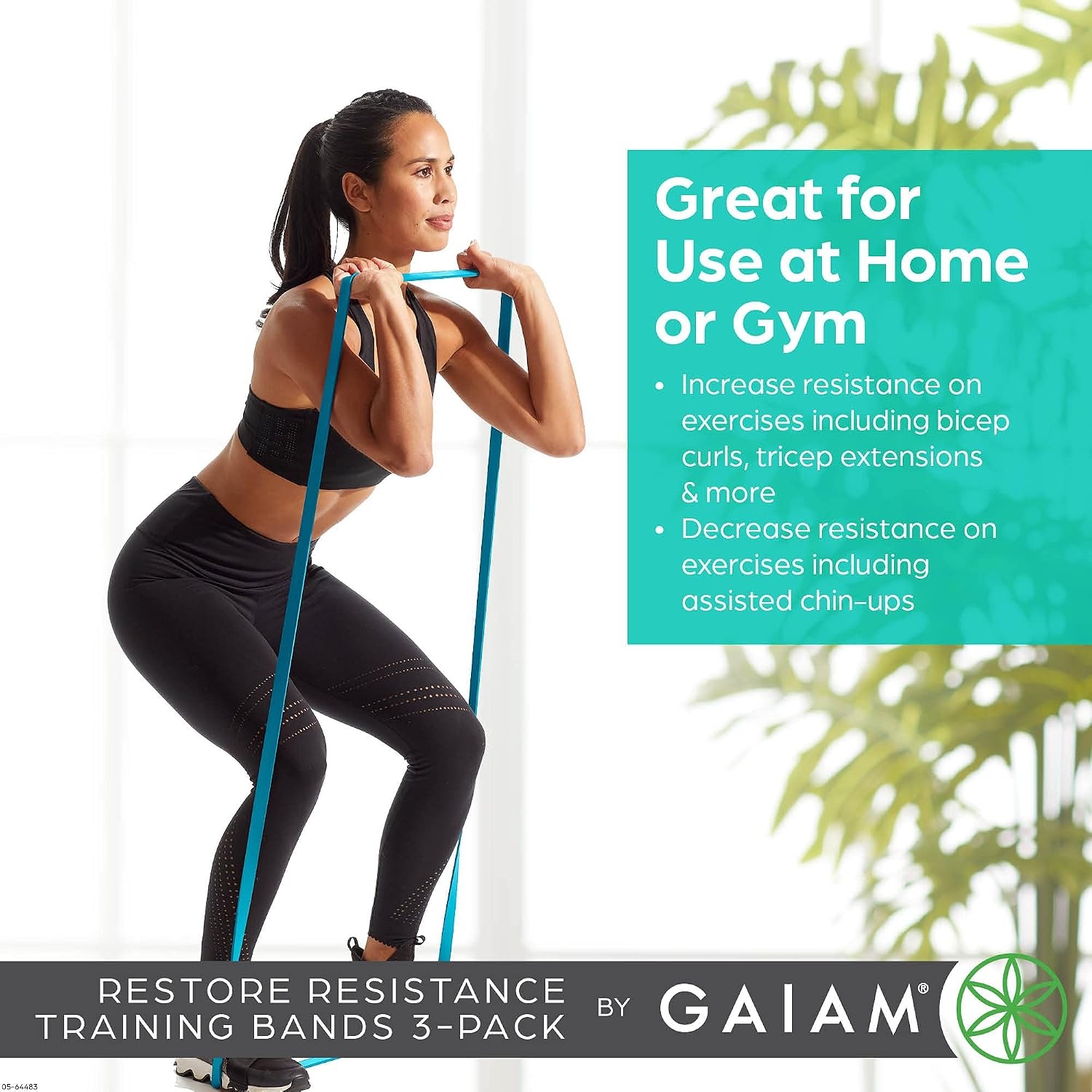 image:imageGaiam Restore Resistance Training Workout Pull Up Bands 3 Pack ExtraStrong Durable Progressive Resistance Exercise Loop Cords for Assisted Pull Ups and Strength Bands Training