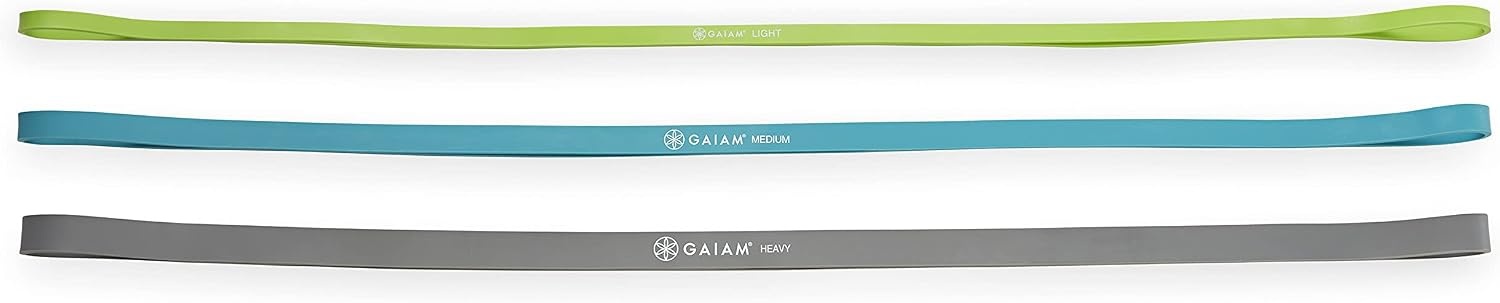 image:imageGaiam Restore Resistance Training Workout Pull Up Bands 3 Pack ExtraStrong Durable Progressive Resistance Exercise Loop Cords for Assisted Pull Ups and Strength Bands Training