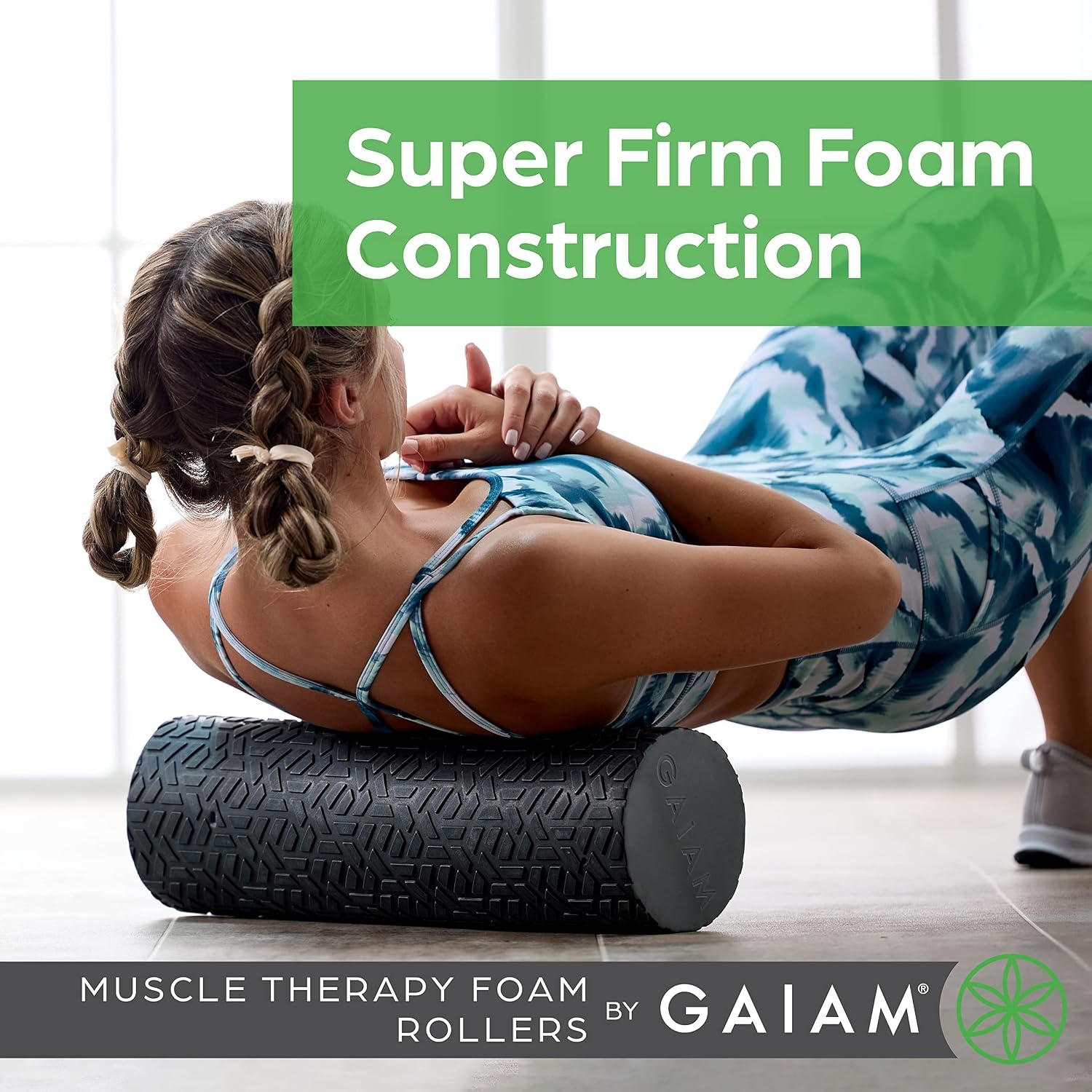 image:imageGaiam Restore Textured Foam Roller Deep Tissue 18 HighDensity EVA Foam Deep Tissue Massage Pre amp PostWorkout Muscle Recovery Multiple Sizes Home amp Gym