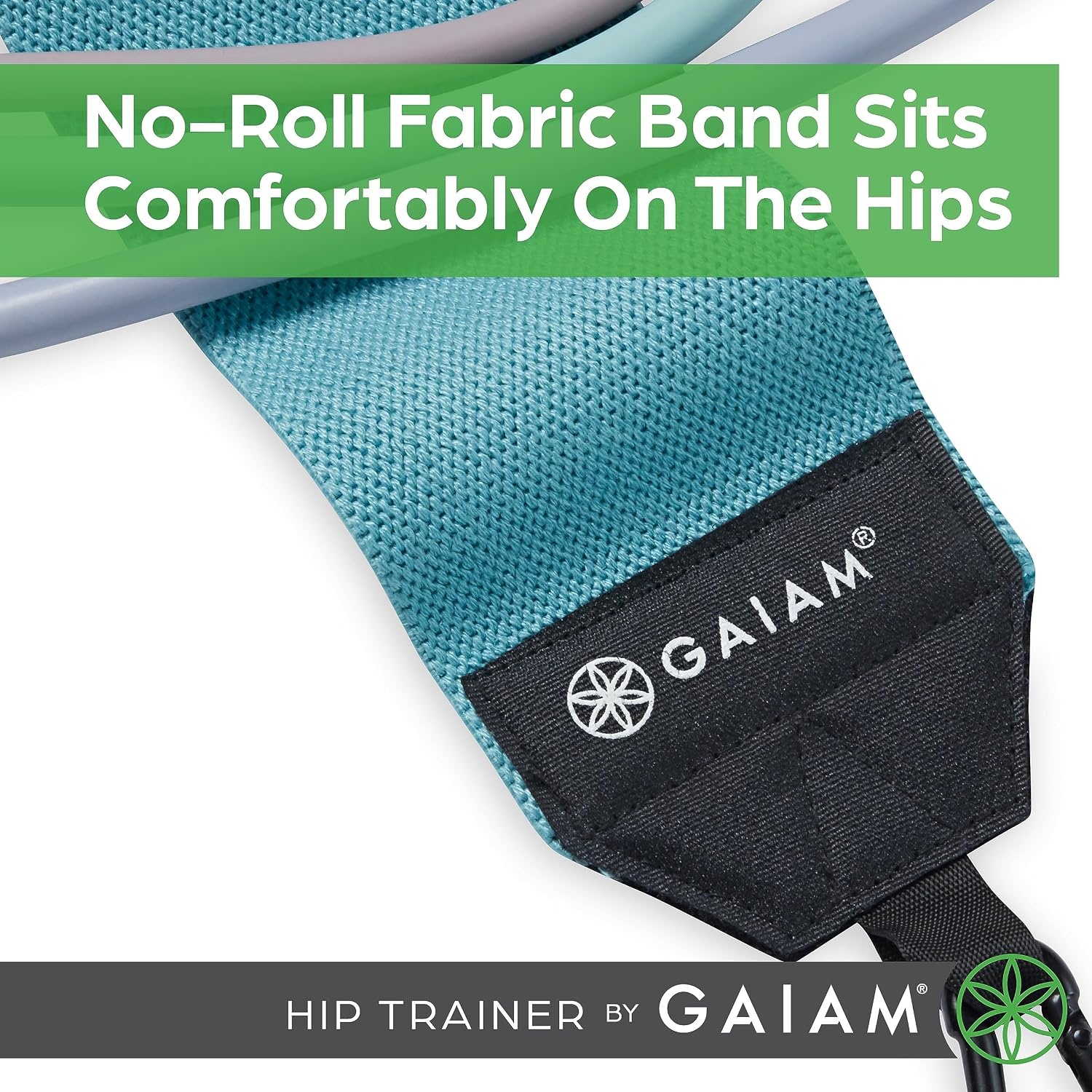 image:imageGaiam Squat Band amp Hip Trainer Set Fabric Resistance Band with 3 Adjustable Resistance Tubes Home Gym Equipment to Exercise Thigh Leg Hip Glute Booty amp Core Home Gym amp Travel Workout Bands