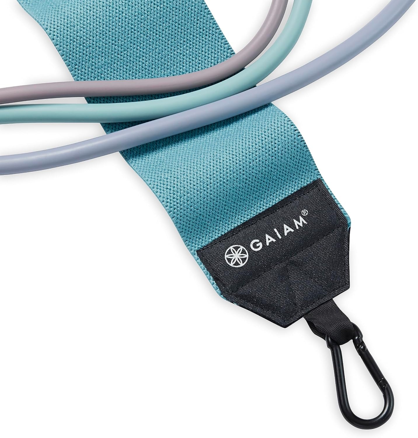image:imageGaiam Squat Band amp Hip Trainer Set Fabric Resistance Band with 3 Adjustable Resistance Tubes Home Gym Equipment to Exercise Thigh Leg Hip Glute Booty amp Core Home Gym amp Travel Workout Bands