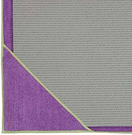 image:imageGaiam StayPut Yoga Mat Towel NonSlip Corner Pockets Corner Pocket Anchors Microfiber NonSlip QuickDry Hot Yoga Bikram amp Pilates MatSizedPurple