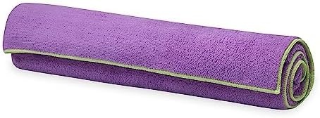 image:imageGaiam StayPut Yoga Mat Towel NonSlip Corner Pockets Corner Pocket Anchors Microfiber NonSlip QuickDry Hot Yoga Bikram amp Pilates MatSizedPurple