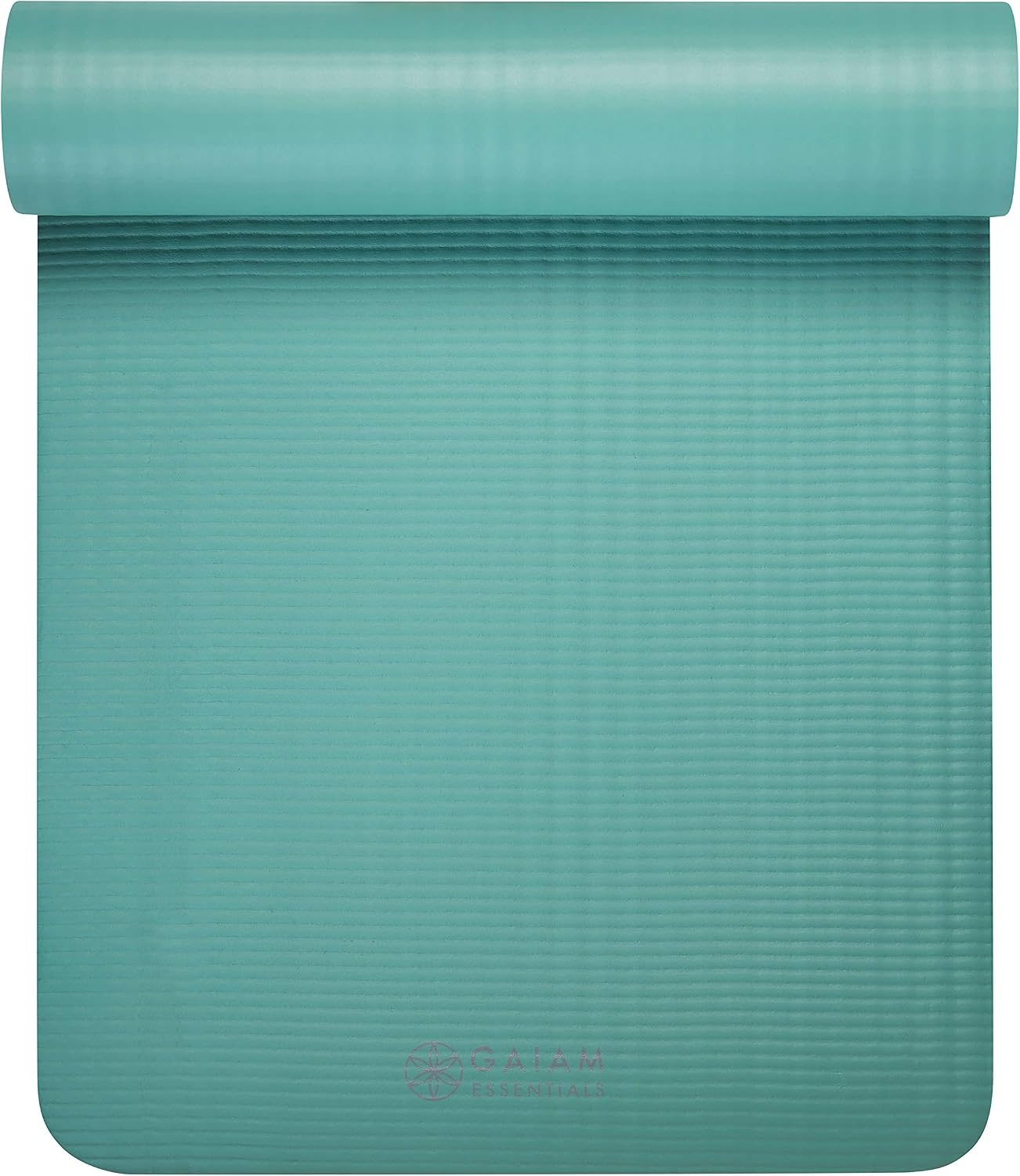 image:imageGaiam Thick Yoga Mat Exercise amp Fitness Mat with EasyCinch Carrying Strap NonSlip NBR Foam Joint Cushioning Yoga Pilates Fitness amp Floor Workouts 72L x 24WTeal