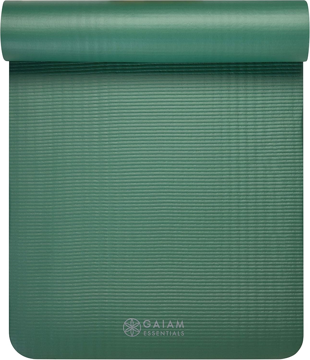 image:imageGaiam Thick Yoga Mat Exercise amp Fitness Mat with EasyCinch Carrying Strap NonSlip NBR Foam Joint Cushioning Yoga Pilates Fitness amp Floor Workouts 72L x 24WGreen