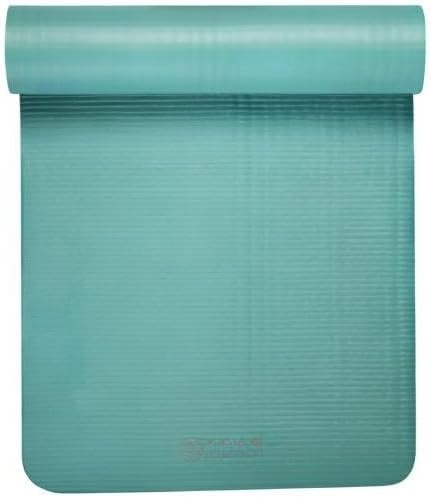 image:imageGaiam Thick Yoga Mat Exercise amp Fitness Mat with EasyCinch Carrying Strap NonSlip NBR Foam Joint Cushioning Yoga Pilates Fitness amp Floor Workouts 72L x 24WTeal