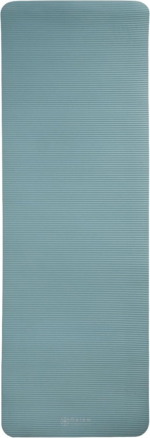 image:imageGaiam Thick Yoga Mat Exercise amp Fitness Mat with EasyCinch Carrying Strap NonSlip NBR Foam Joint Cushioning Yoga Pilates Fitness amp Floor Workouts 72L x 24WBalsam