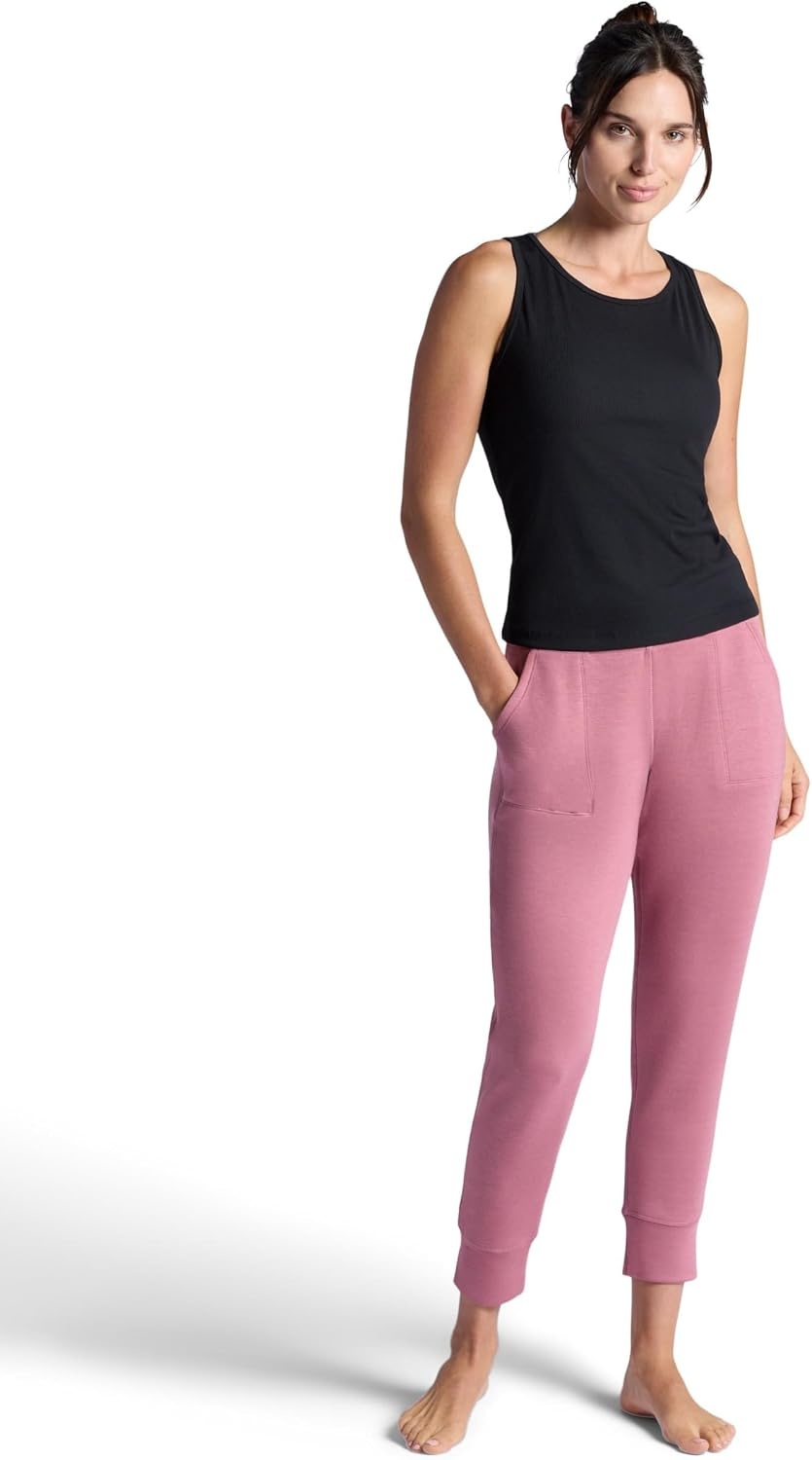 image:imageGaiam Womens Hudson Jogger Relaxed Fit 28 Inseam Soft Midweight MaterialDeco Rose