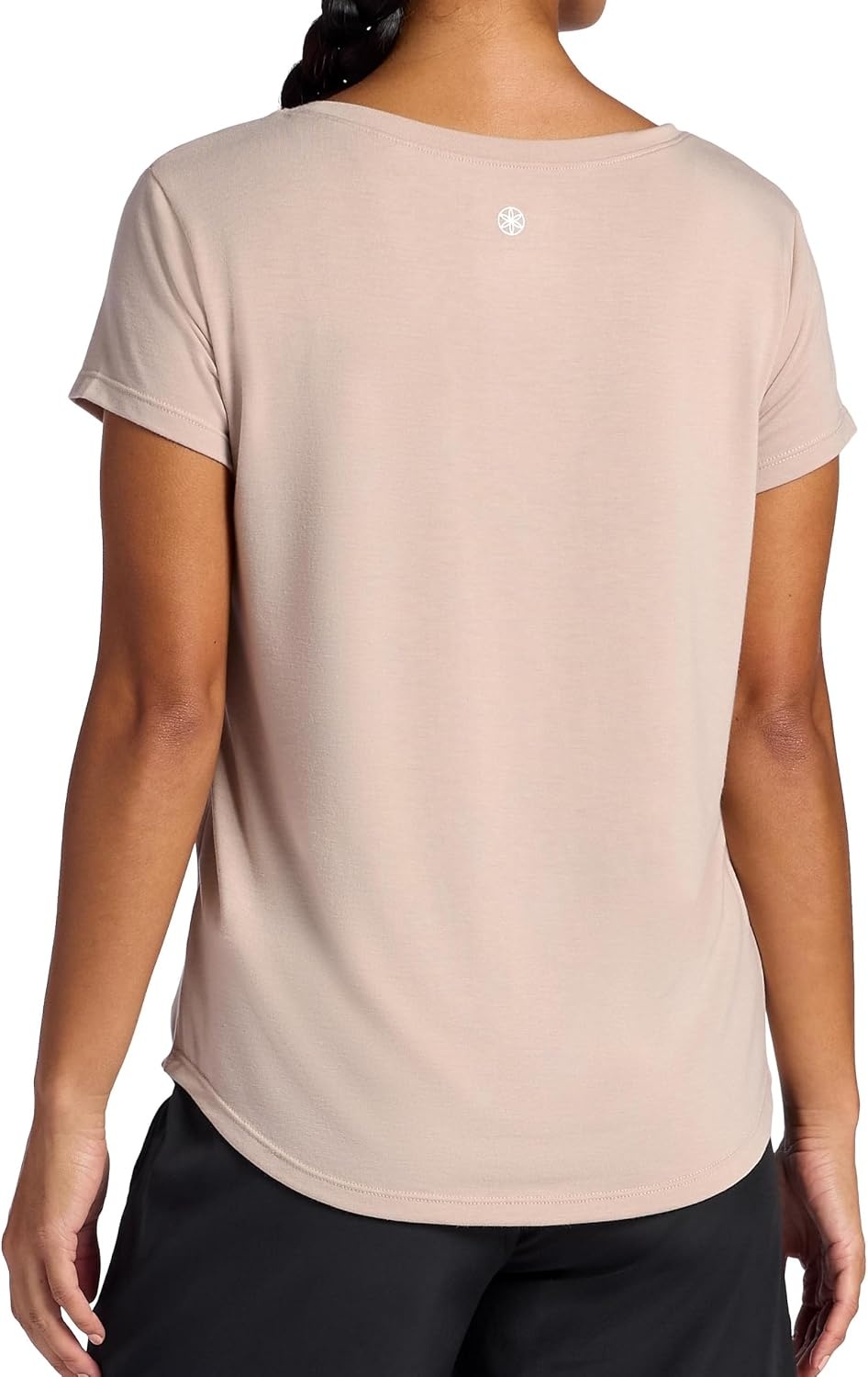 image:imageGaiam Womens Mindful Flower Graphic Crewneck TShirt Relaxed Fit Stretch Lightweight Material Curved HemMushroom Moon