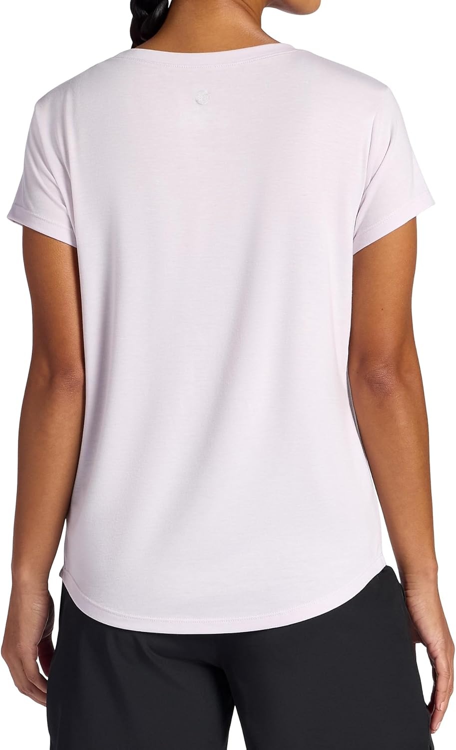 image:imageGaiam Womens Mindful Flower Graphic Crewneck TShirt Relaxed Fit Stretch Lightweight Material Curved HemOrchid Hush Diamond