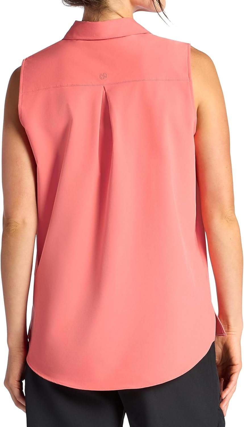 image:imageGaiam Womens On The Move Woven Tank Top Standard Fit Stretch Lightweight MaterialSpiced Coral