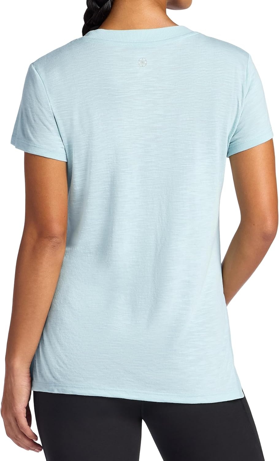 image:imageGaiam Womens Restore Rib Mix TShirt Relaxed Fit Lightweight Heathered Material HighLow HemSlate
