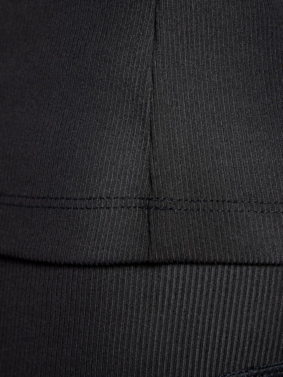 image:imageGaiam Womens Ribbed Crewneck Tank Top Cropped Fit Stretch Midweight Material MoistureWickingBlack Tap Shoe