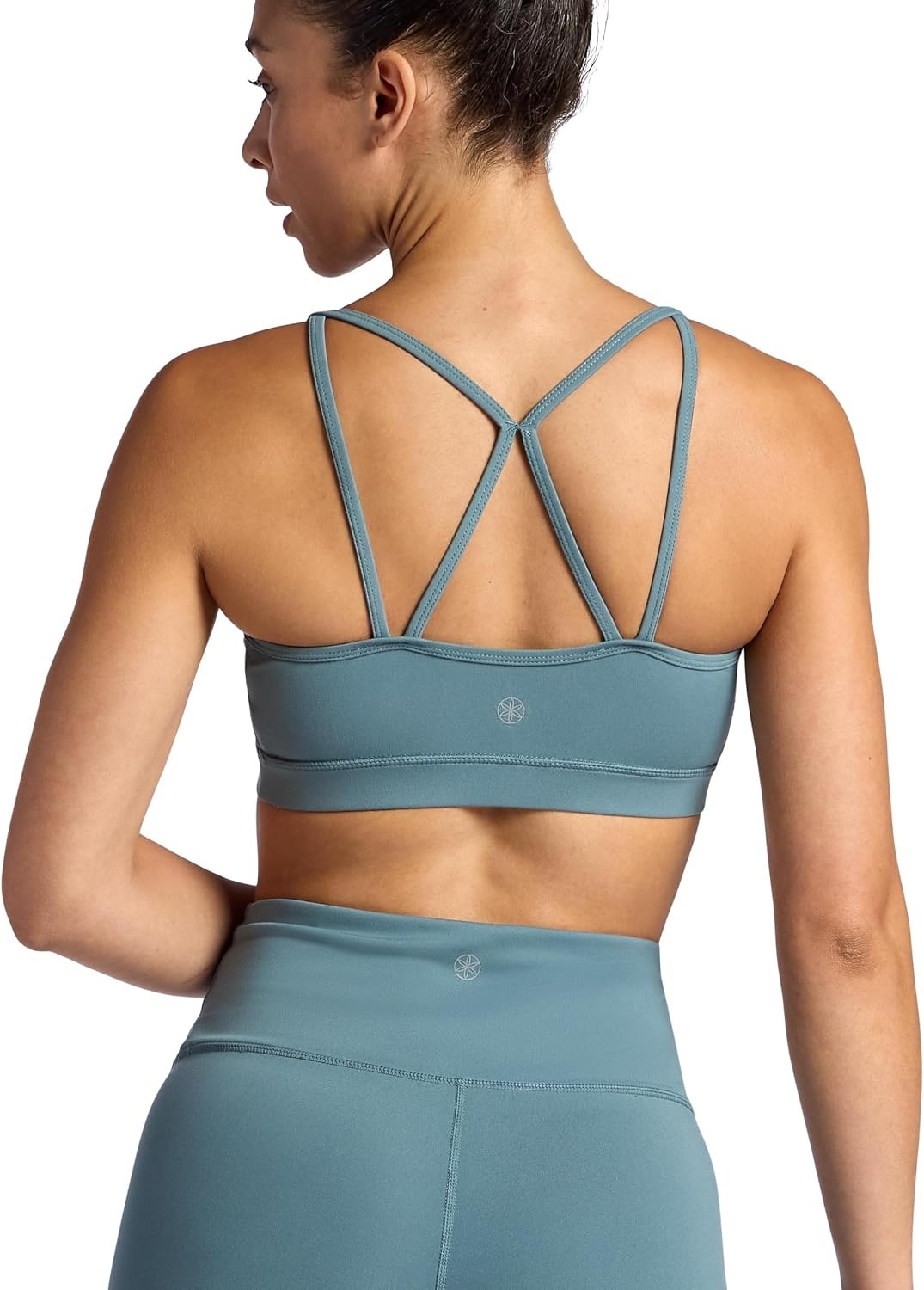 image:imageGaiam Womens Shine Bra Slim Fit Stretch Midweight Material MoistureWickingGoblin Blue