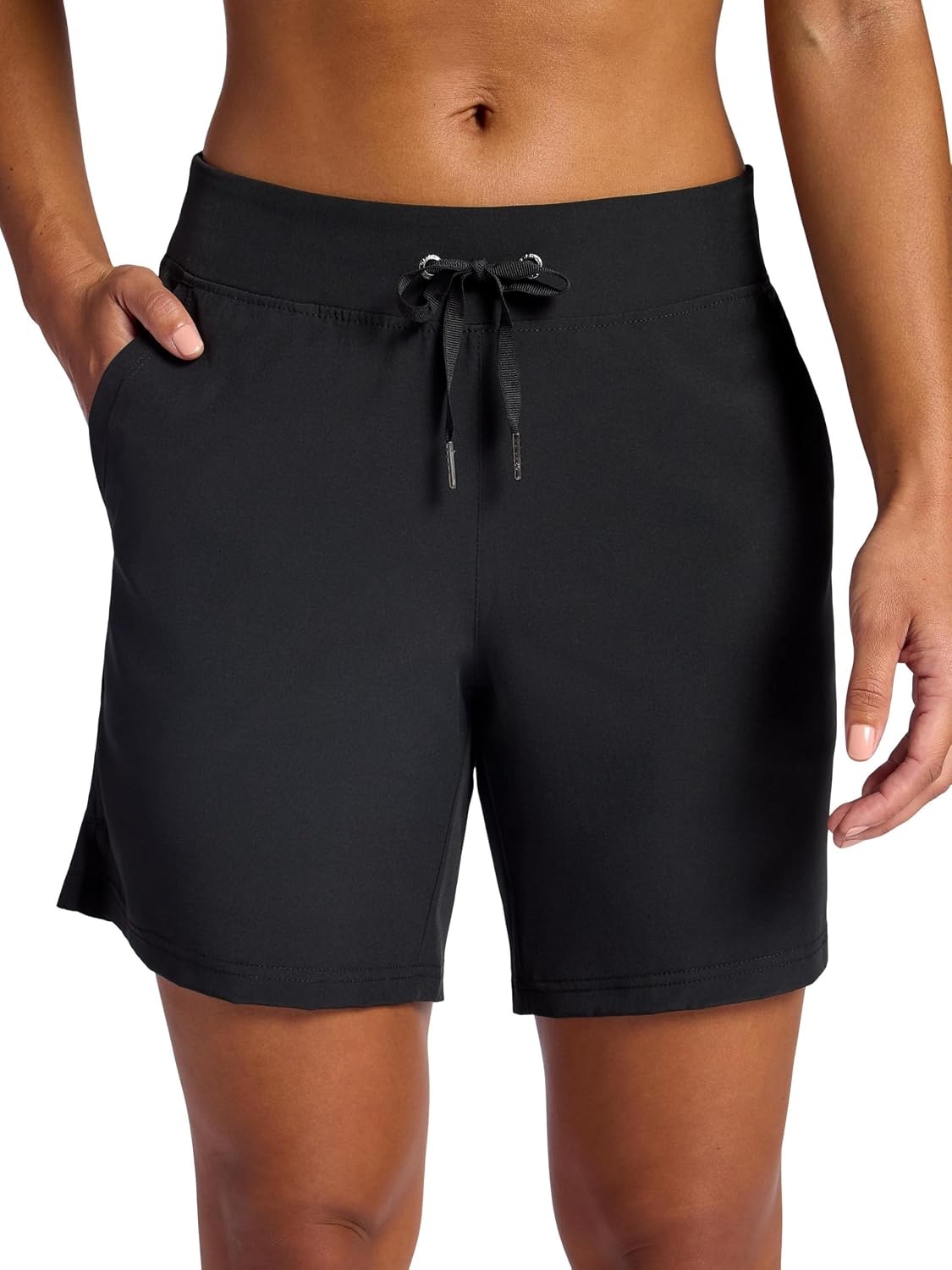 image:imageGaiam Womens Willow Walking Woven 7 Short Standard Fit Stretch Lightweight MaterialBlack Tap Shoe