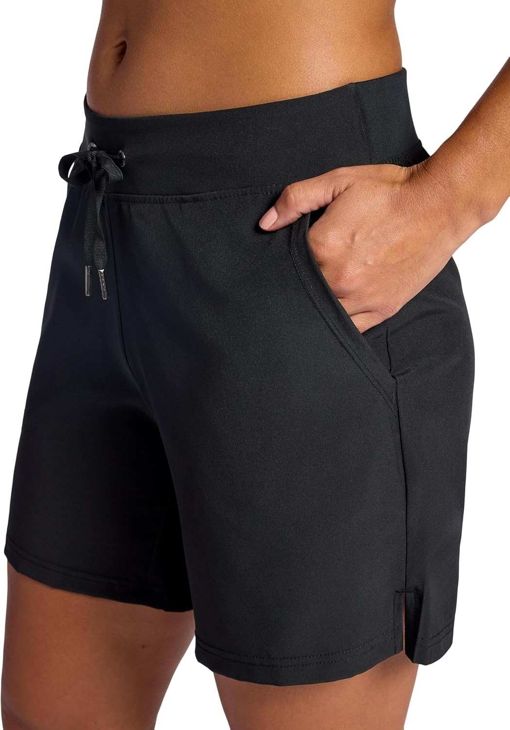 image:imageGaiam Womens Willow Walking Woven 7 Short Standard Fit Stretch Lightweight MaterialBlack Tap Shoe