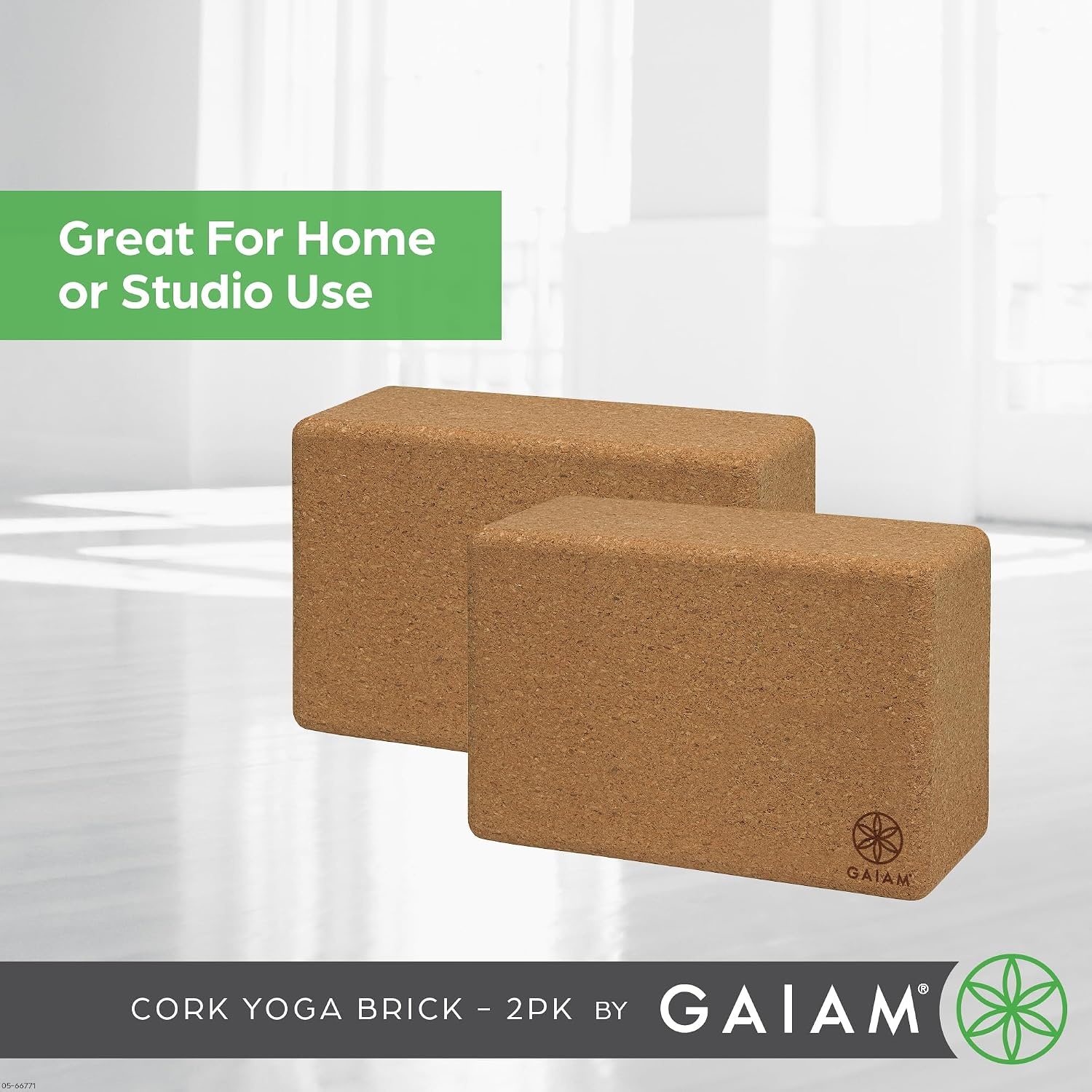 image:imageGaiam Yoga Block Supportive LatexFree Eva Foam Soft NonSlip Surface with Beveled Edges for Yoga Pilates MeditationCork