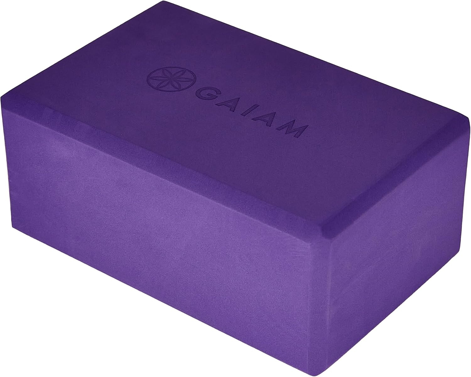 image:imageGaiam Yoga Block Supportive LatexFree Eva Foam Soft NonSlip Surface with Beveled Edges for Yoga Pilates MeditationDeep Purple
