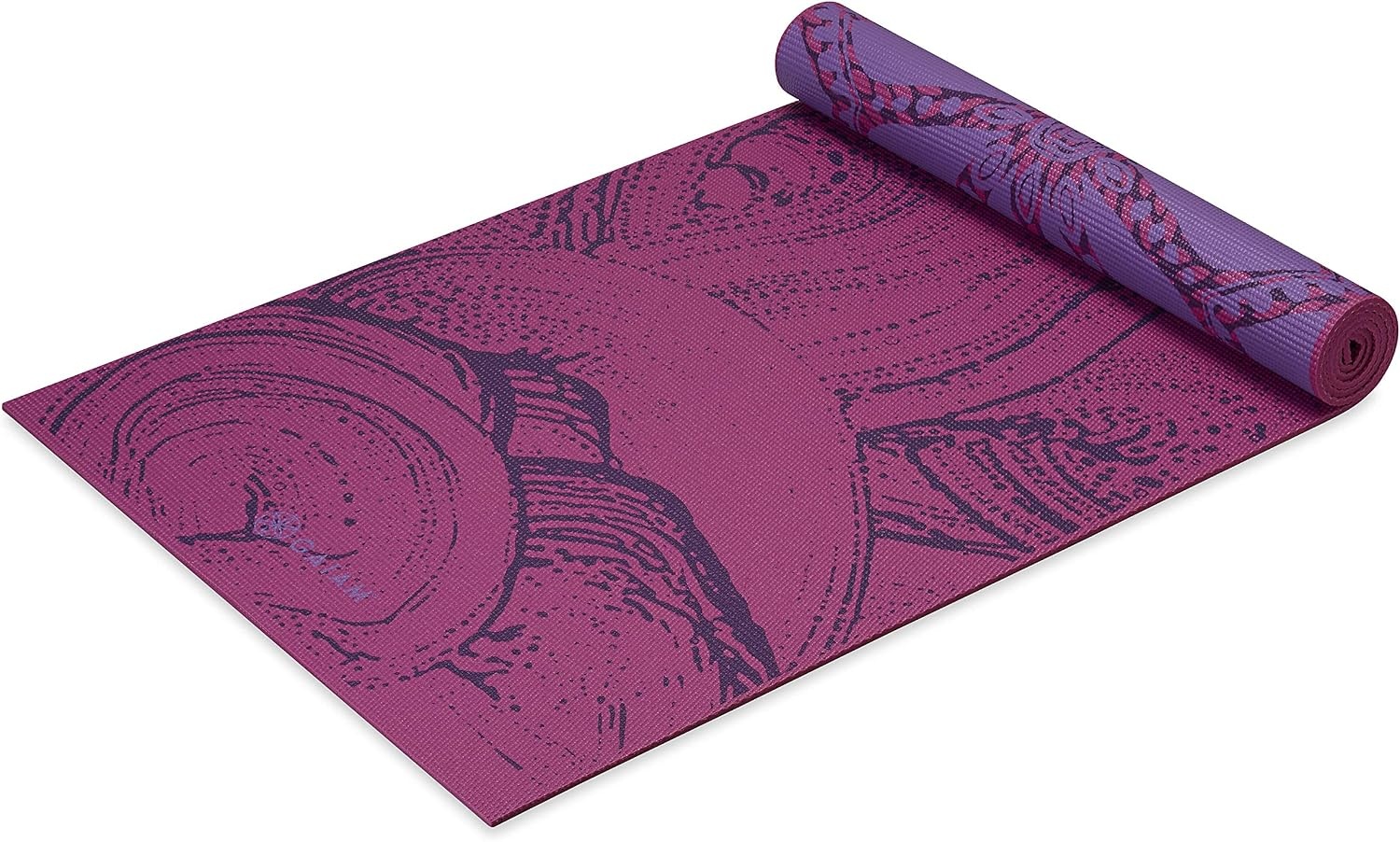 image:imageGaiam Yoga Mat Premium 6mm Print Reversible Extra Thick Non Slip Exercise amp Fitness Mat for All Types of Yoga Pilates amp Floor Workouts 68 x 24 x 6mm ThickLilac Aurora