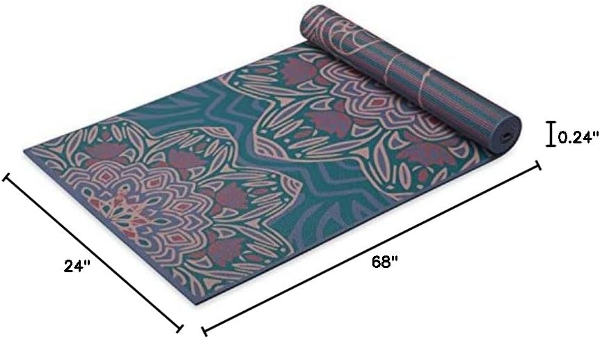 image:imageGaiam Yoga Mat Premium 6mm Print Reversible Extra Thick Non Slip Exercise amp Fitness Mat for All Types of Yoga Pilates amp Floor Workouts 68 x 24 x 6mm ThickJade Salutation