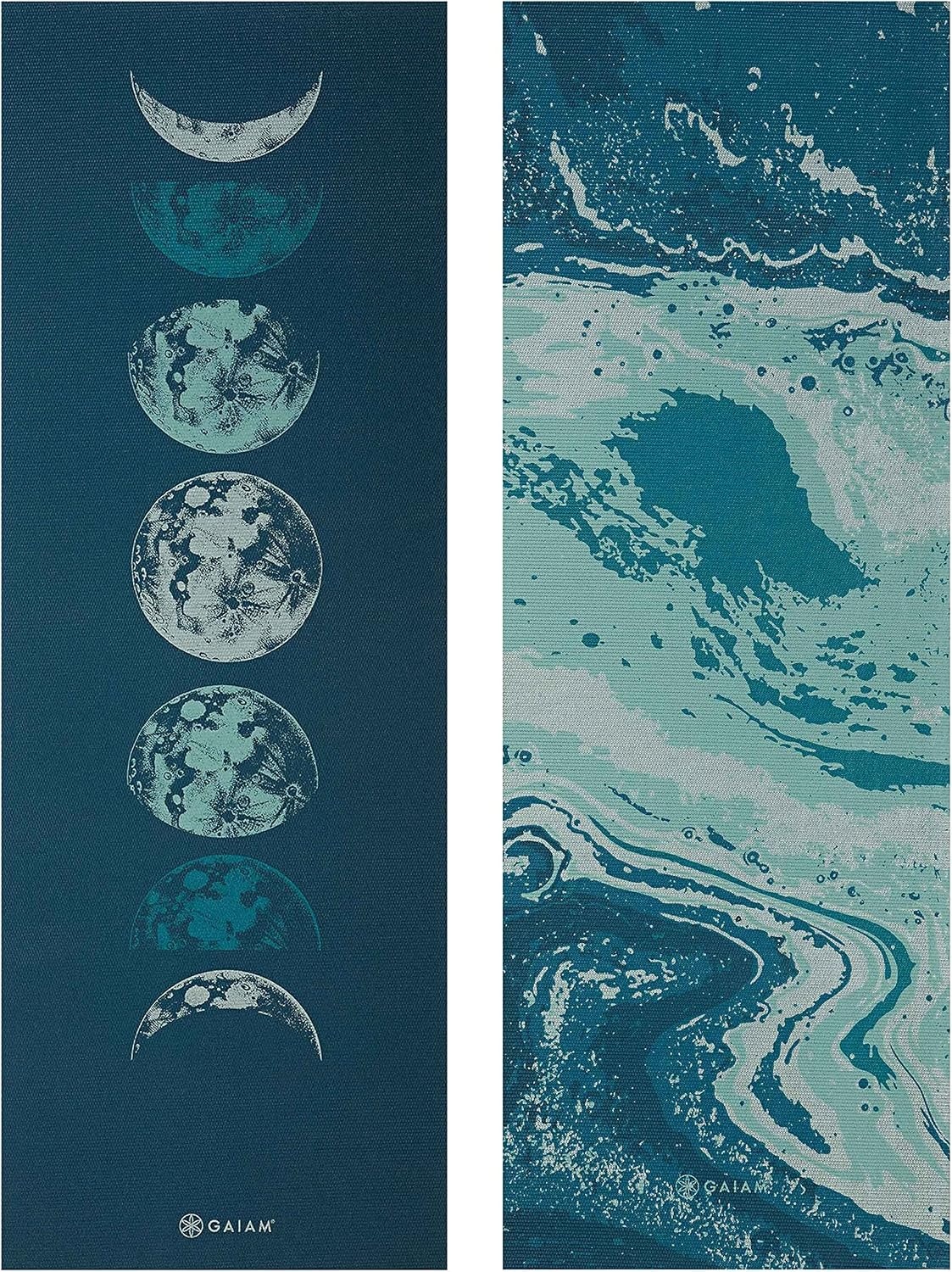 image:imageGaiam Yoga Mat Premium 6mm Print Reversible Extra Thick Non Slip Exercise amp Fitness Mat for All Types of Yoga Pilates amp Floor Workouts 68 x 24 x 6mm ThickLunar Wave