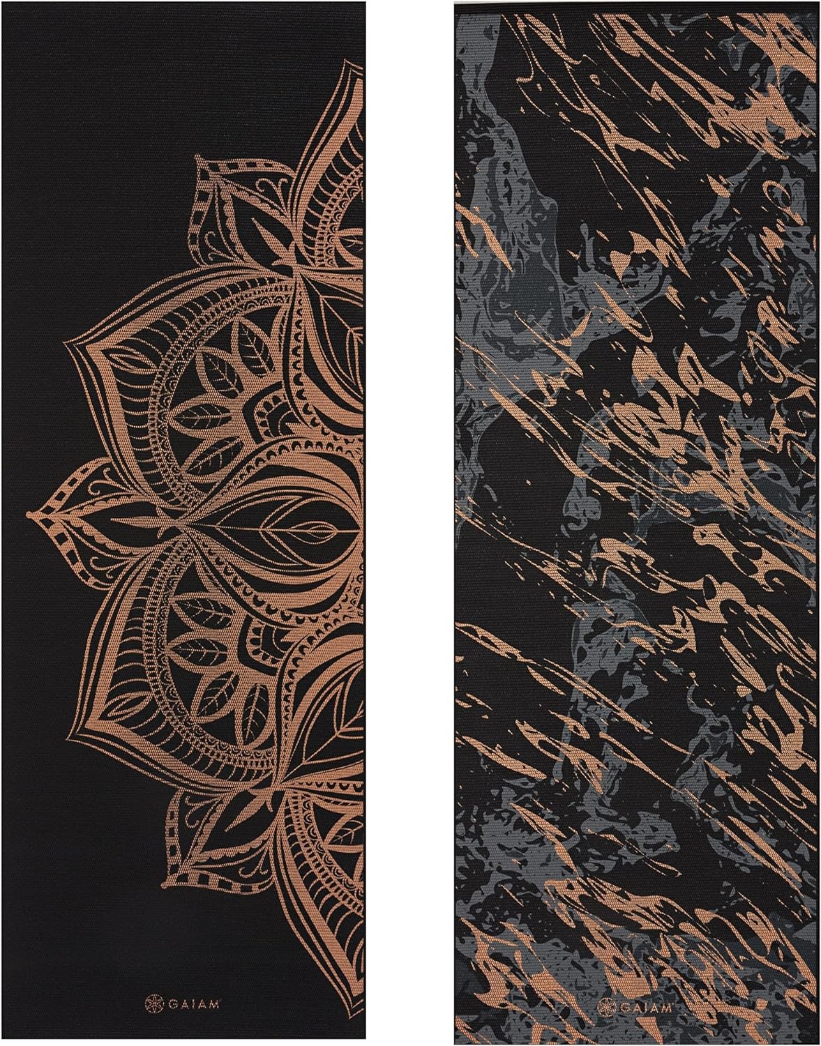 image:imageGaiam Yoga Mat Premium 6mm Print Reversible Extra Thick Non Slip Exercise amp Fitness Mat for All Types of Yoga Pilates amp Floor Workouts 68 x 24 x 6mm ThickMarbled Bronze Medallion