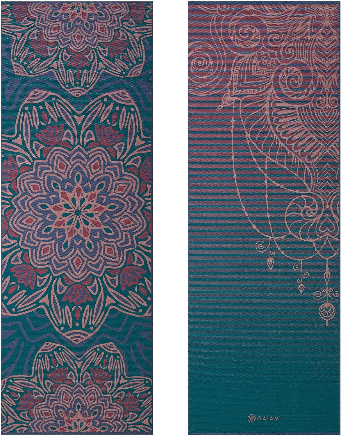 image:imageGaiam Yoga Mat Premium 6mm Print Reversible Extra Thick Non Slip Exercise amp Fitness Mat for All Types of Yoga Pilates amp Floor Workouts 68 x 24 x 6mm ThickJade Salutation
