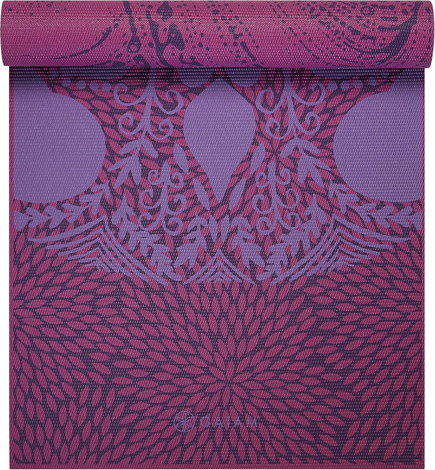 image:imageGaiam Yoga Mat Premium 6mm Print Reversible Extra Thick Non Slip Exercise amp Fitness Mat for All Types of Yoga Pilates amp Floor Workouts 68 x 24 x 6mm ThickLilac Aurora
