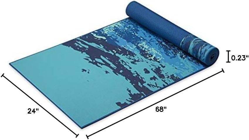image:imageGaiam Yoga Mat Premium 6mm Print Reversible Extra Thick Non Slip Exercise amp Fitness Mat for All Types of Yoga Pilates amp Floor Workouts 68 x 24 x 6mm ThickPeaceful Waters